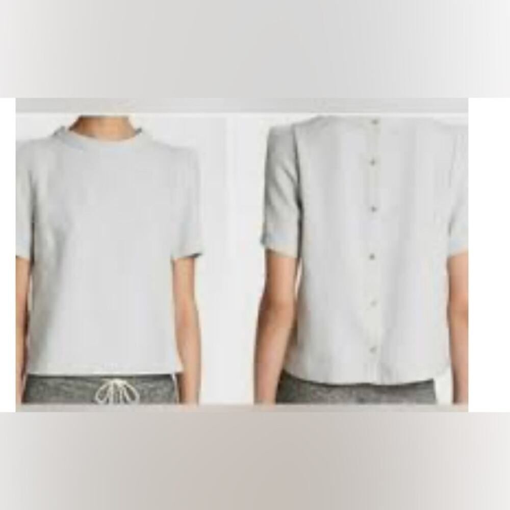 ASTR Elegant Gray back button down Women's Top size M
